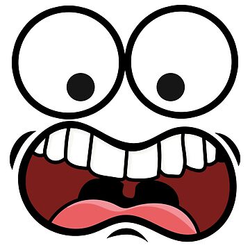 Funny Cartoon Scared Face