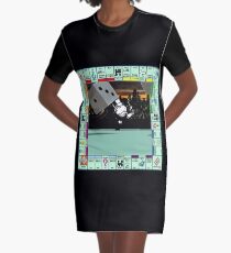 Monopoly Retro Game Board Graphic T-Shirt Dress