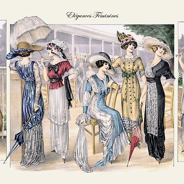 Elégances Féminines Edwardian Era Fashion Plate Poster for Sale