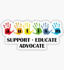 Autism Support Educate Advocate Sticker