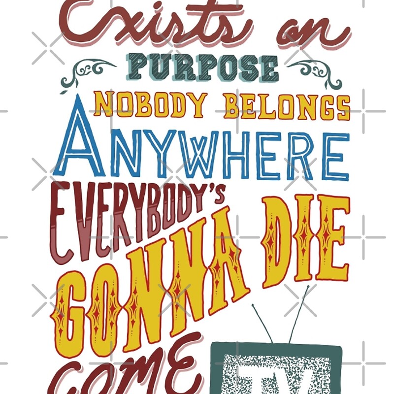 Rick and Morty Smith Quote - Nobody Exists on Purpose" Spiral ...