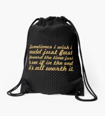 Some times i wish... Inspirational Quote Drawstring Bag