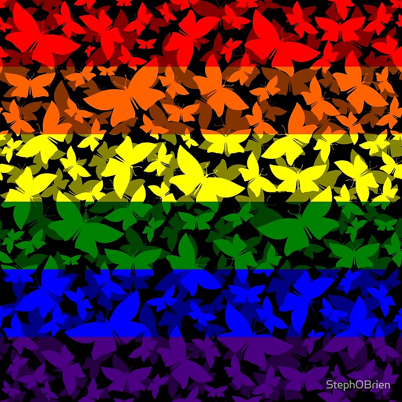 "Veil of Butterflies, Pride Series LGBTQ" by StephOBrien Redbubble
