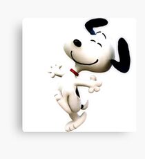 Snoopy, peanut, happy dog, Canvas Print