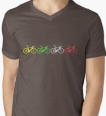 Bike Stripes Tour de France Jerseys v2 Men's V-Neck T-Shirt