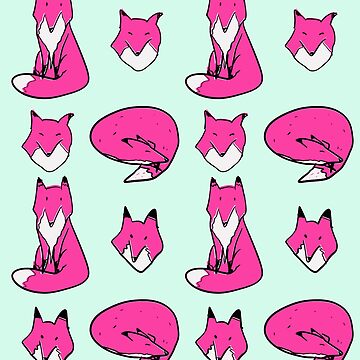 Artwork thumbnail, Pink Fox pose by adarovai