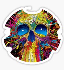 Psychedelic Skull Sticker