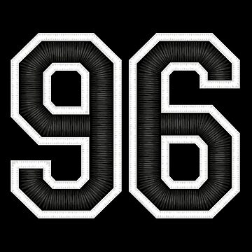 Ninety-Six Jersey Number Sports 96 Sticker for Sale by