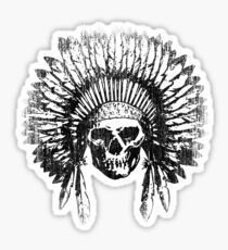 Vintage Chief Skull Design Sticker
