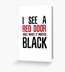 Paint It Black The Rolling Stones Lyrics Greeting Card