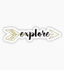 Explore w/ Arrow Sticker