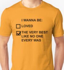 I wanna be (black text) Slim Fit T-Shirt