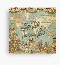 Book Traveler Vintage Map v2 Canvas Print