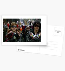 Everyone was wearing fingerless gloves Postcards