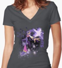 Nights Star Background Women's Fitted V-Neck T-Shirt