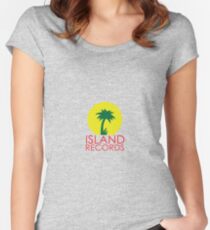 Island zeichnet Jamaika auf Tailliertes Rundhals-Shirt