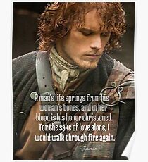 Outlander/Jamie Fraser/Quote from Diana Gabaldon Poster