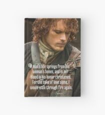 Cuaderno de tapa dura Outlander / Jamie Fraser / Cita de Diana Gabaldon