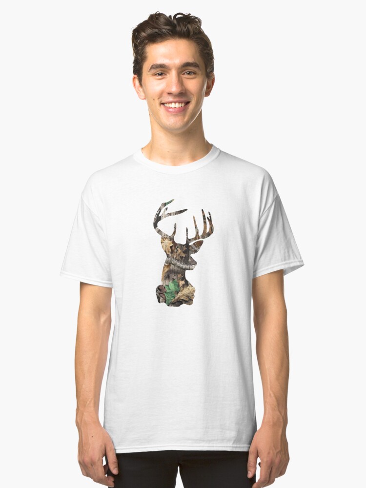 Vista alternativa de Camiseta clásica Camo Deer Head