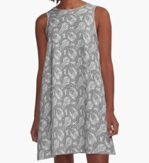Battlescar - Grey/White A-Line Dress
