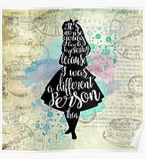 Alice - I Was A Different Person Then Poster