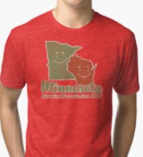 Minnesota Spooning Wisconsin Tri-blend T-Shirt