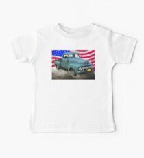 1951 ford F-1 Pickup Truck With American Flag Baby Tee