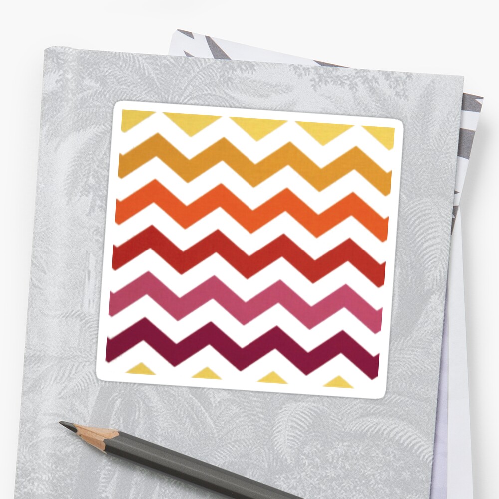 Zig Zag Sticker By Raychler R Redbubble