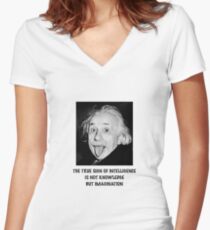 Camiseta entallada de cuello en V Albert Einstein