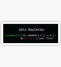 Unix Roulette Sticker