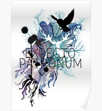 EXPECTO PATRONUM HEDWIG AQUARELL Poster