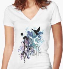 Camiseta entallada de cuello en V EXPECTO PATRONUM HEDWIG WATERCOLOR 2