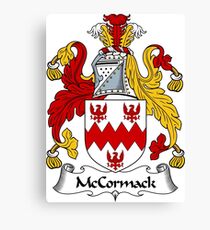 McCormack Coat of Arms / McCormack Family Crest Canvas Print