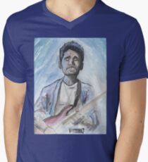 John Mayer in watercolor. Men's V-Neck T-Shirt
