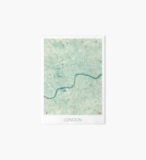 London Map Blue Vintage Art Board