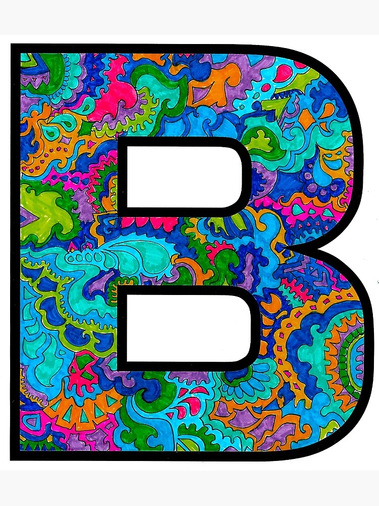 "Letter B Doodle" Art Print By HannahStaab | Redbubble