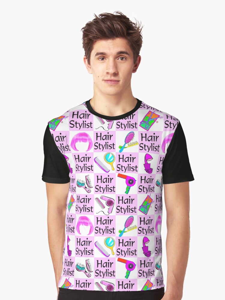 Awesome Hairstylist Checkered Design T Shirt By Jlporiginals
