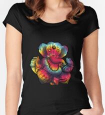 Tie-Dye Ganesha Fitted Scoop T-Shirt