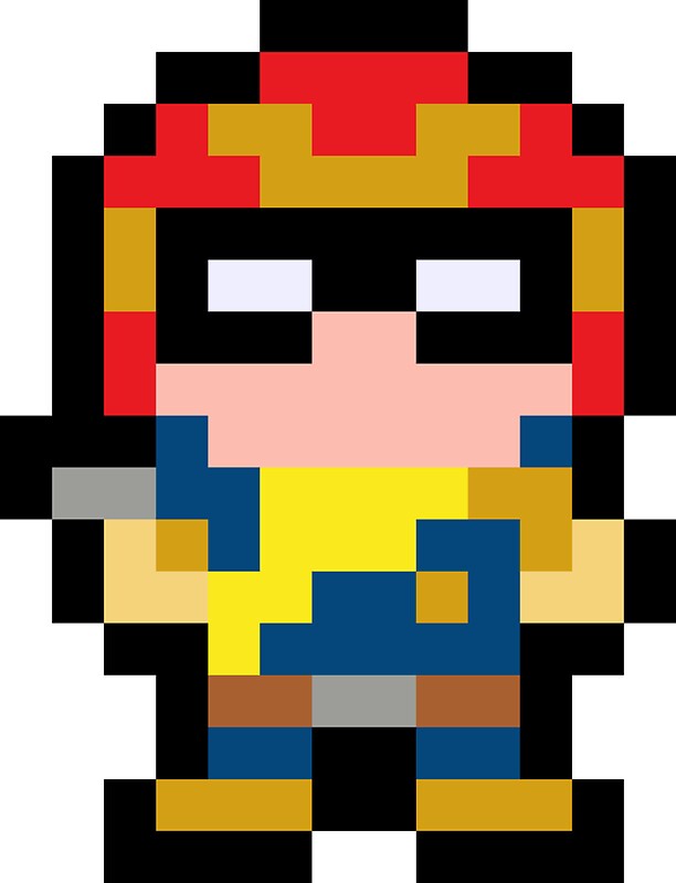 "Pixel Captain Falcon" Stickers by ImpishMATT | Redbubble