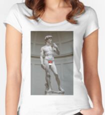 Poké ball David Women's Fitted Scoop T-Shirt