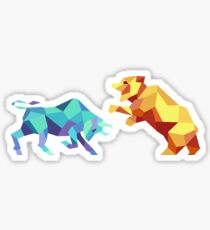 Bull vs Bear Sticker
