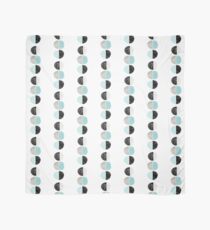 Abstract half circles in turquoise, black and gray Scarf