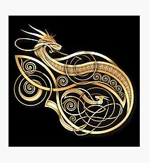 Lámina fotográfica Oro Dragón nórdico