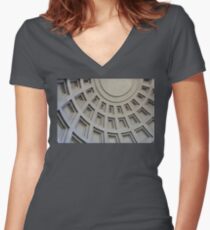 Smiling Dome Women's Fitted V-Neck T-Shirt
