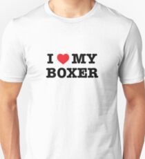 I Herz mein Boxer Slim Fit T-Shirt