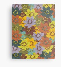 floral seamless pattern Metallbild
