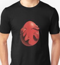 Hochrotes Behelit Slim Fit T-Shirt