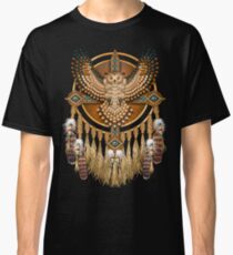 Native American Beadwork Owl Mandala Classic T-Shirt