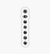 Seven main chakras, sketch Sticker