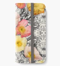 Vinilo o funda para iPhone Collage de amapolas y patrón